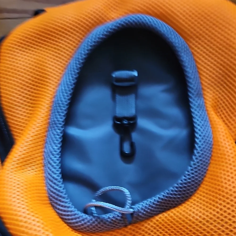 Orange and Gray Backpack Pet Carrier